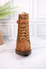 Very G Donatella Tan Heeled Boot - Whiskey Skies - VERY G