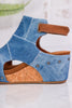 Very G "Lala" Denim Colored Wedges - Whiskey Skies - VERY G