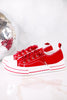 Very G Red Sneakers W/ Red Sparkly Laces - Whiskey Skies - VERY G
