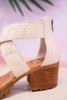Very G "Vana" Cream Heeled Sandals - Whiskey Skies - VERY G