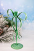 Very Merry Large Bow Taper Holder Green - Whiskey Skies - TAG