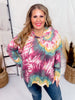 Vibrant Tie Dye Lightweight Hoodie - Whiskey Skies - DEAR SCARLETT