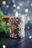 Vintage Blue 4" Snowflake LED Pillar Candle - Whiskey Skies - WT COLLECTION