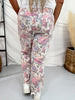 Vintage Floral Mid Rise Cropped Jeans - Whiskey Skies - STERLING KREEK