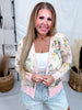 Vintage Floral Print Sheer Long Sleeve Button Front Cardigan - Whiskey Skies - SEW IN LOVE