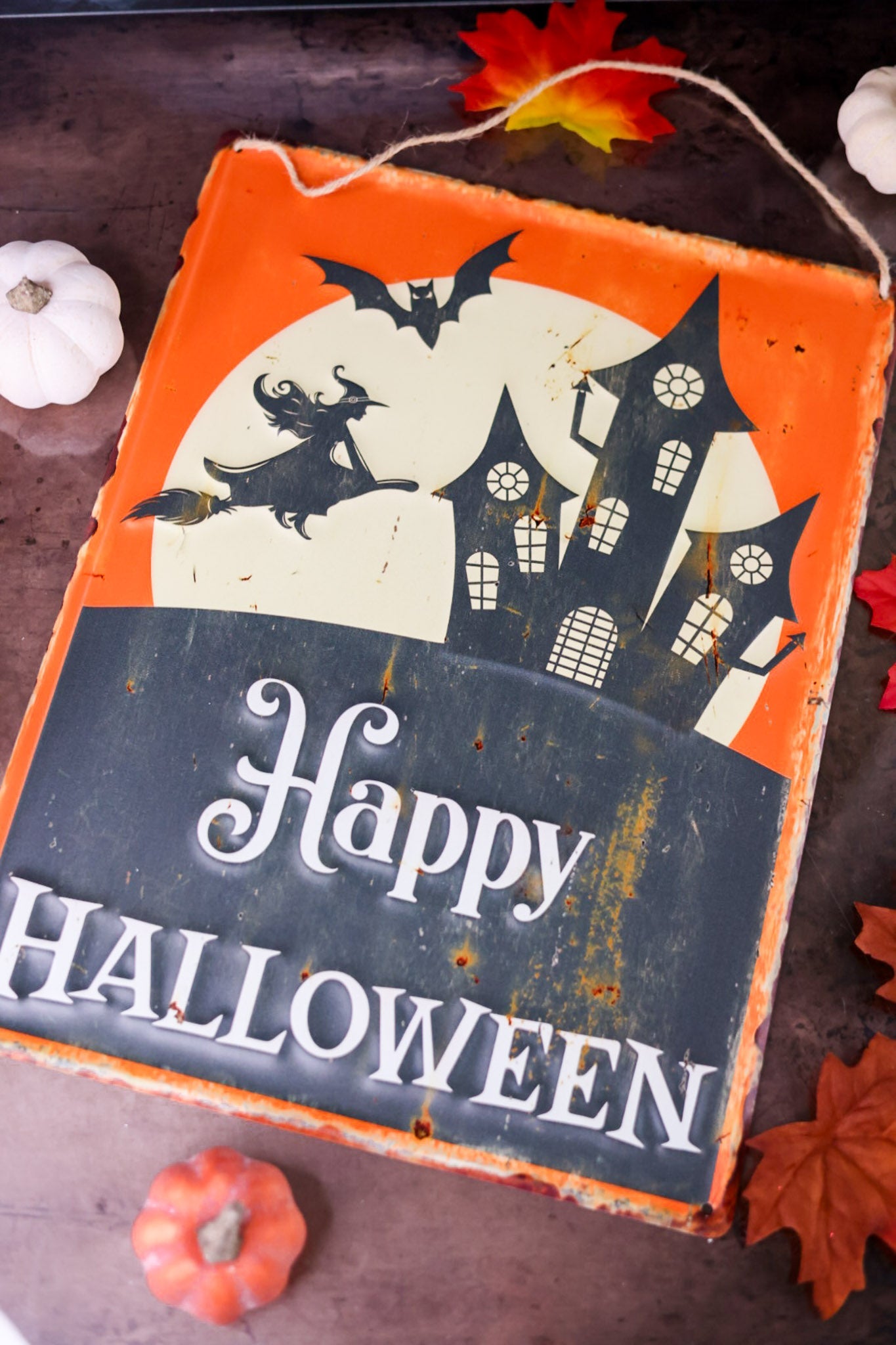 Vintage Halloween Distressed Metal Signs (4 Styles) - Whiskey Skies - HANNA'S HANDIWORKS