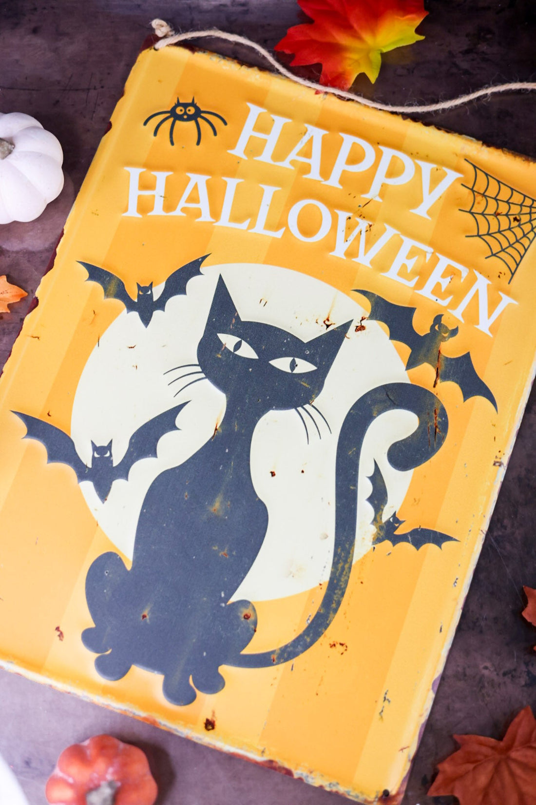 Vintage Halloween Distressed Metal Signs (4 Styles) - Whiskey Skies - HANNA'S HANDIWORKS