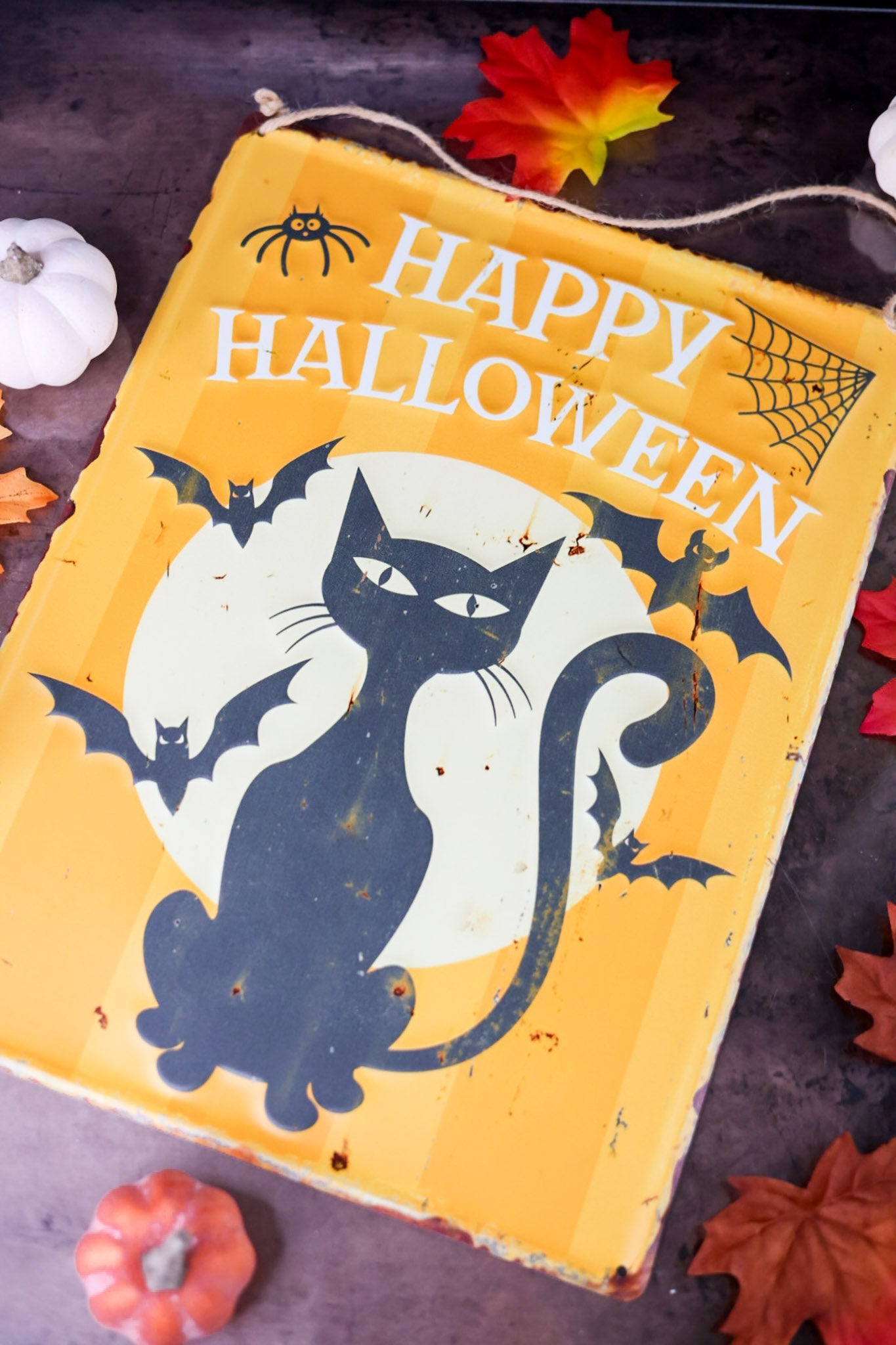 Vintage Halloween Distressed Metal Signs (4 Styles) - Whiskey Skies - HANNA'S HANDIWORKS