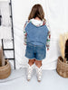 Vintage Ranch Denim Hoodie - Whiskey Skies - 2 FLY CO.