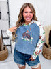 Vintage Ranch Denim Hoodie - Whiskey Skies - 2 FLY CO.