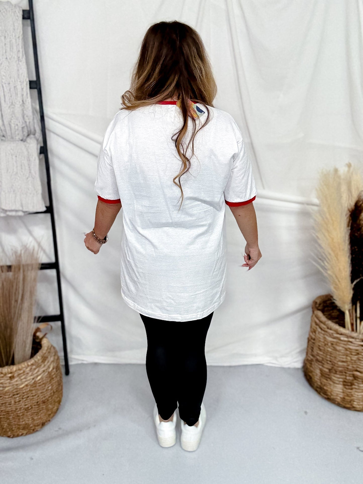 Vintage Ringer Short Sleeve "Cowgirl Gang" White T-Shirt - Whiskey Skies - COUNTRY DEEP