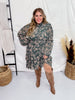 Vintage Smocked Neckline Pleated Green Dress - Whiskey Skies - HAYDEN