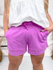 Vivid Orchid French Terry Stevie Shorts - Whiskey Skies - MICHELLE MAE