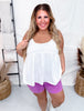 Vivid Orchid French Terry Stevie Shorts - Whiskey Skies - MICHELLE MAE