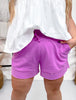 Vivid Orchid French Terry Stevie Shorts - Whiskey Skies - MICHELLE MAE