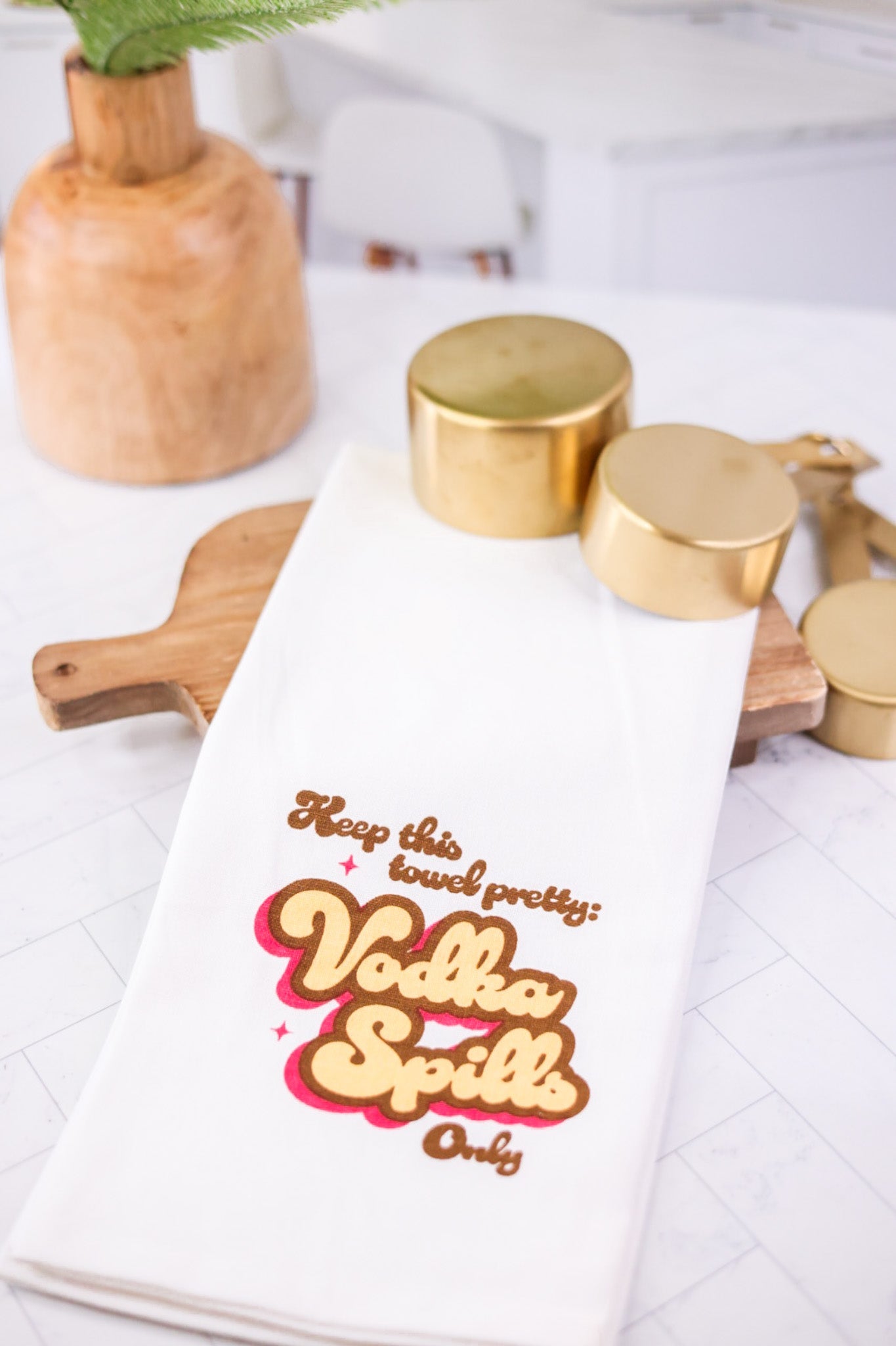 Vodka Spills Only Tea Towel - Whiskey Skies - PAPERSALT