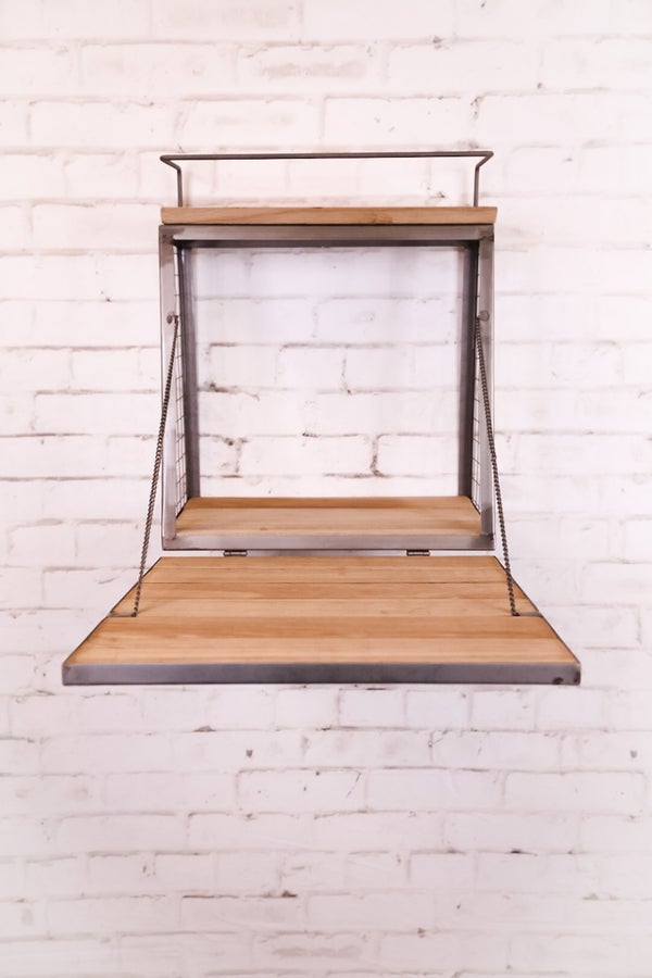 Wall Bar With Fold Down Shelf - Whiskey Skies - KALALOU