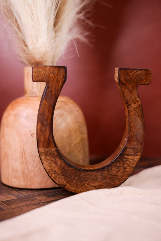 Wall Mounted Wooden Horseshoe - Whiskey Skies - WT COLLECTION