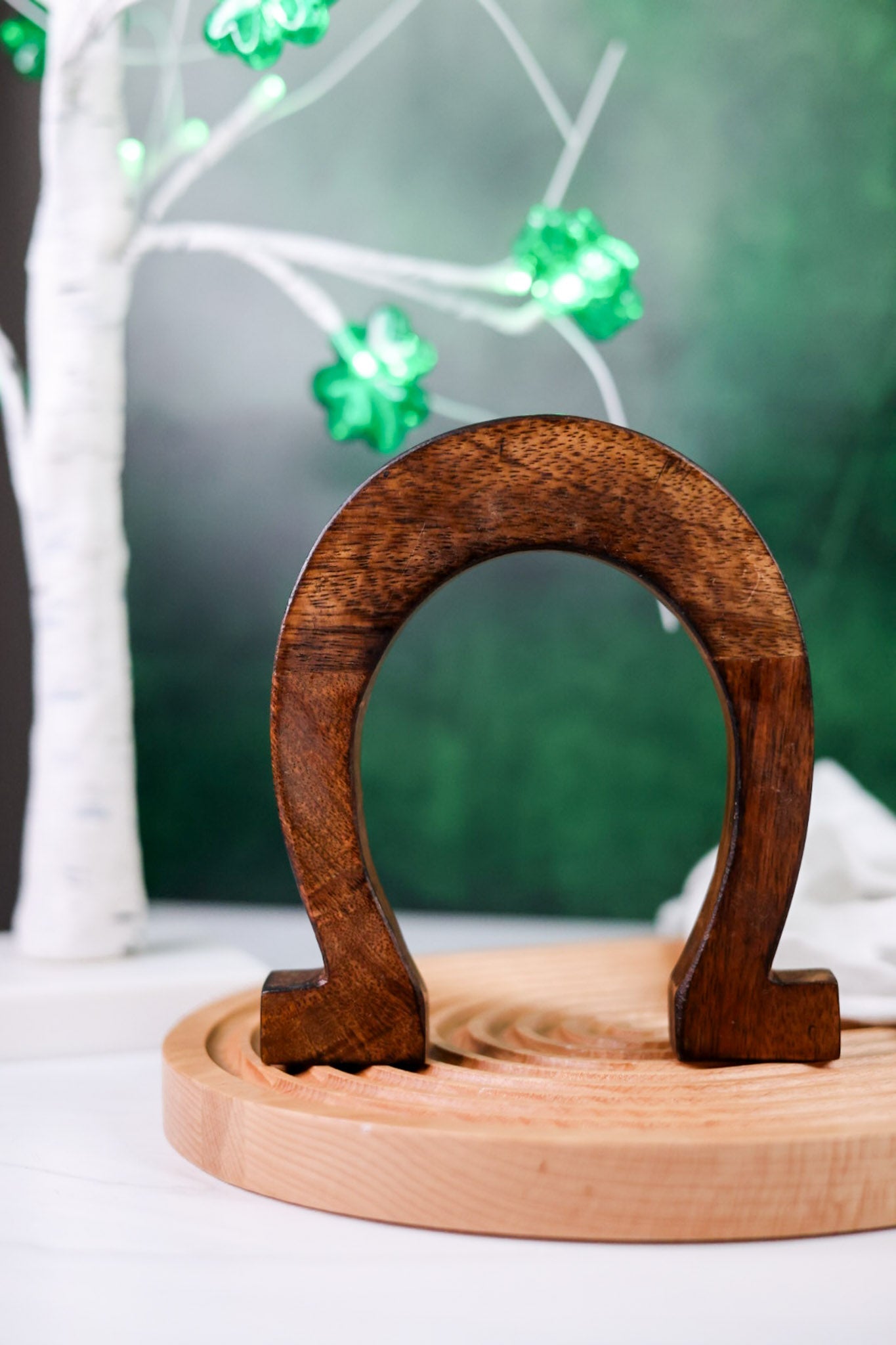 Wall Mounted Wooden Horseshoe - Whiskey Skies - WT COLLECTION