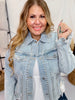 Washed And Studded Denim Jacket - Whiskey Skies - ANDREE BY UNIT