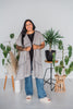 Washed Ash Grey Tiered Pom Pom Duster - Whiskey Skies - EASEL