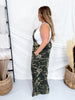 Washed Camo WIde Leg Paint Splatter Overalls - Whiskey Skies - BLUEVELVET