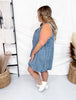 Washed Denim Dress With Pin Tuck Detailing - Whiskey Skies - BIBI