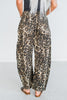 Washed Leopard Printed Barrel Leg Jeans - Whiskey Skies - ODDI