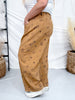 Washed Taupe Barrel Pants With Western Print - Whiskey Skies - ODDI