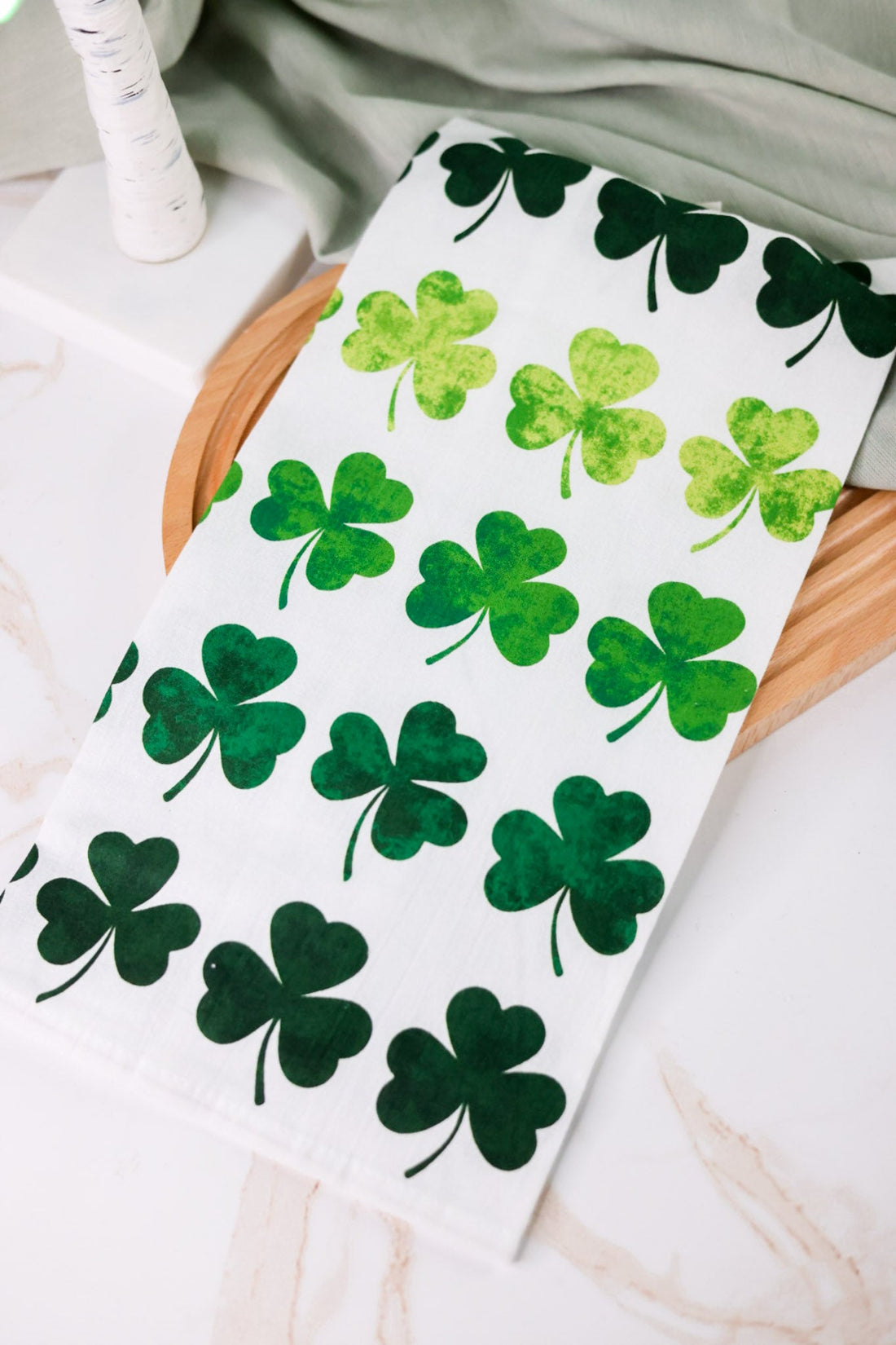 Watercolor Clovers Kitchen Towel - Whiskey Skies - C & F ENTERPRISES