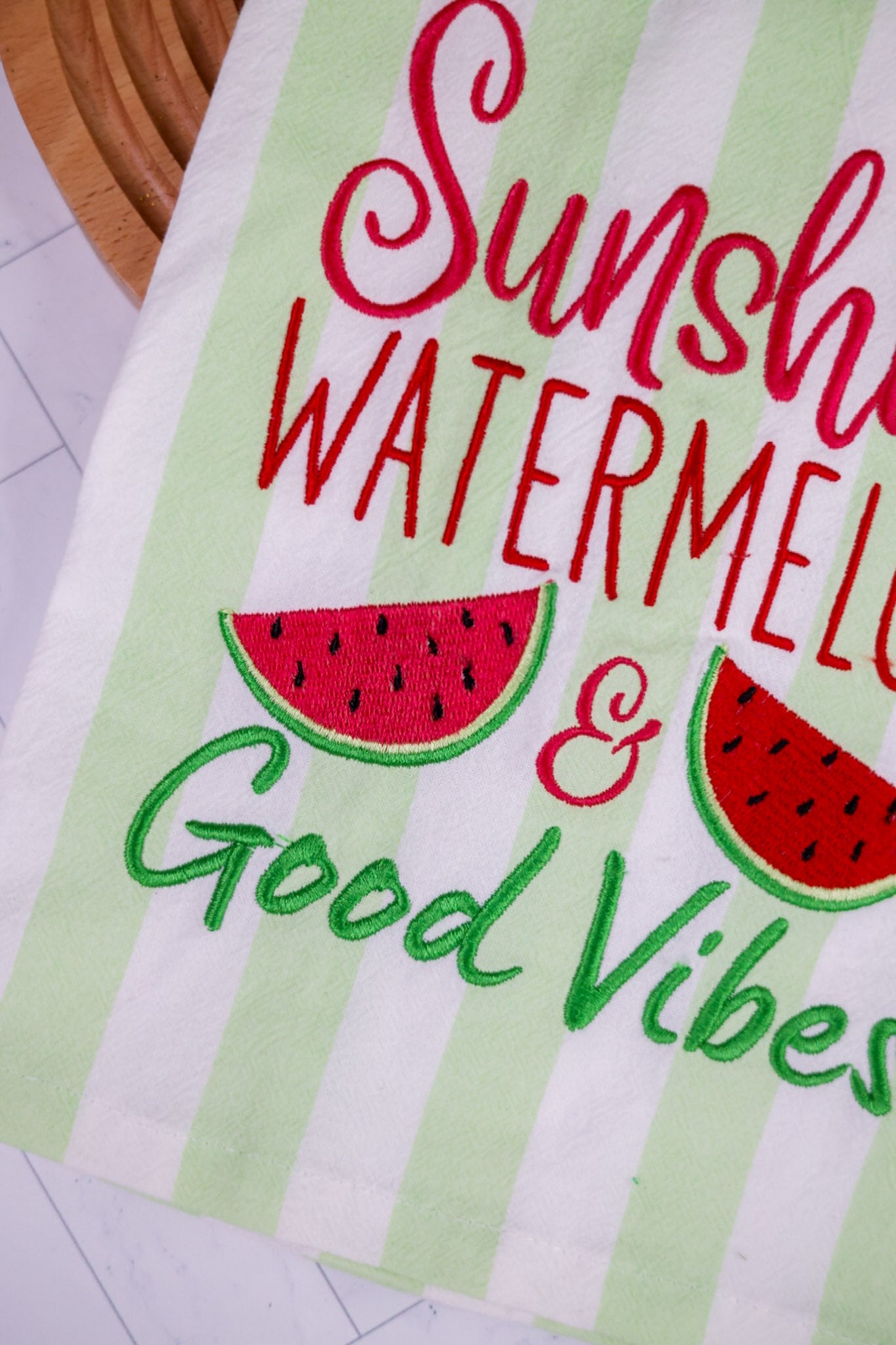 Watermelon & Good Vibes Kitchen Towel - Whiskey Skies - C & F ENTERPRISES