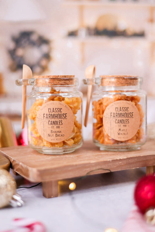 Wax Melt Jars W/ Spoon (2 Scents) - Whiskey Skies - CLASSIC FARMHOUSE