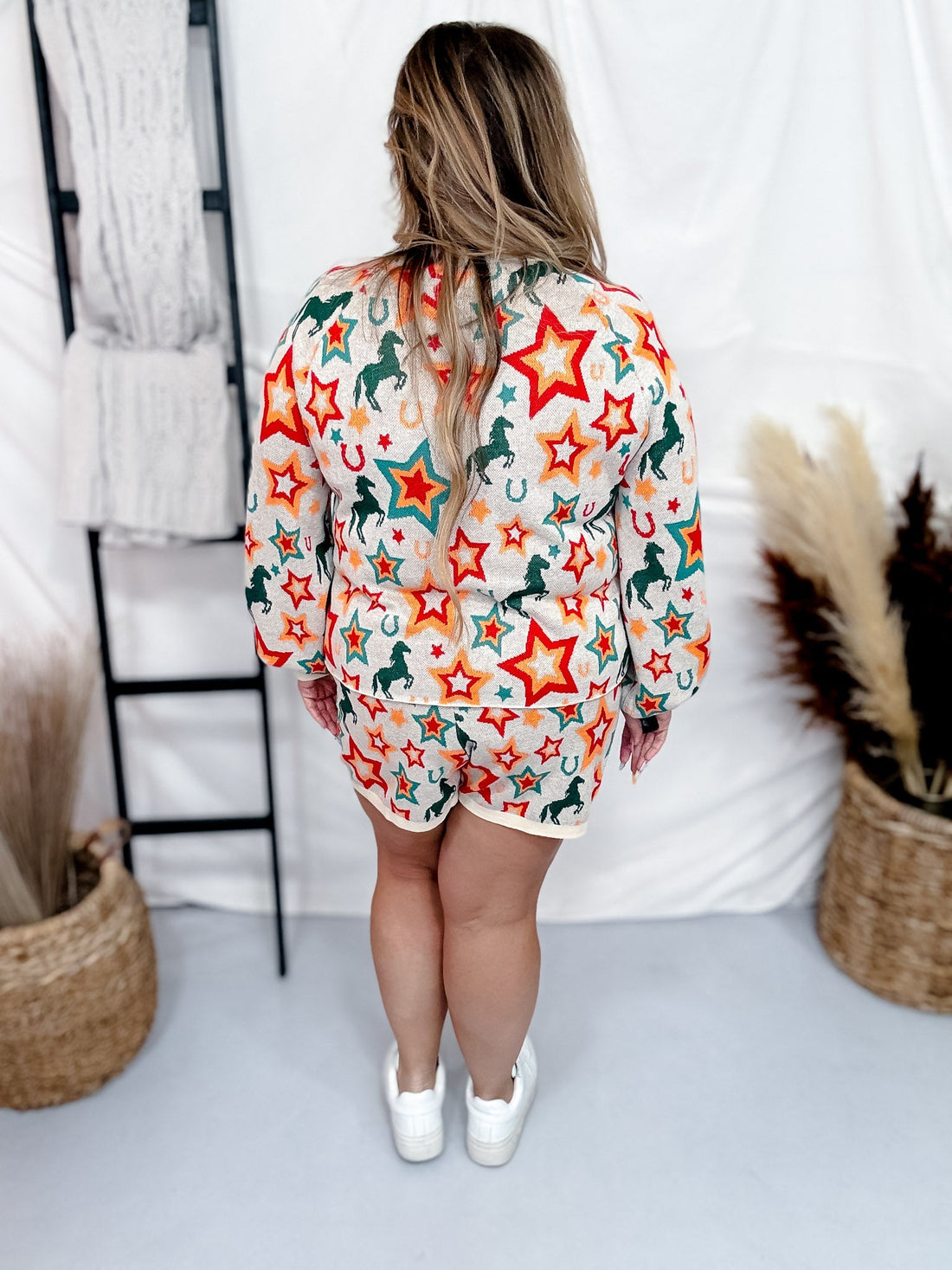 Way out West Shorts and Top Lounge Set - Whiskey Skies - ROWDY CROWD CLOTHING