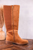 We Ride At Dawn Camel Faux Suede Knee High Boots - Whiskey Skies - CORKYS FOOTWEAR