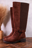 We Ride At Dawn Chocolate Brown Faux Suede Knee High Boots - Whiskey Skies - CORKYS FOOTWEAR