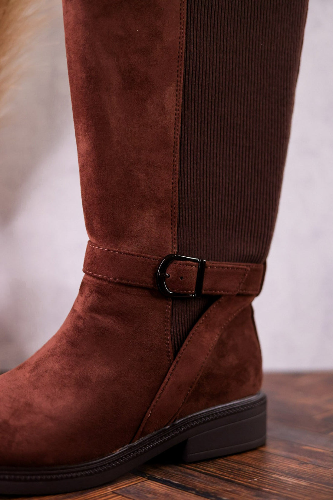 We Ride At Dawn Chocolate Brown Faux Suede Knee High Boots - Whiskey Skies - CORKYS FOOTWEAR