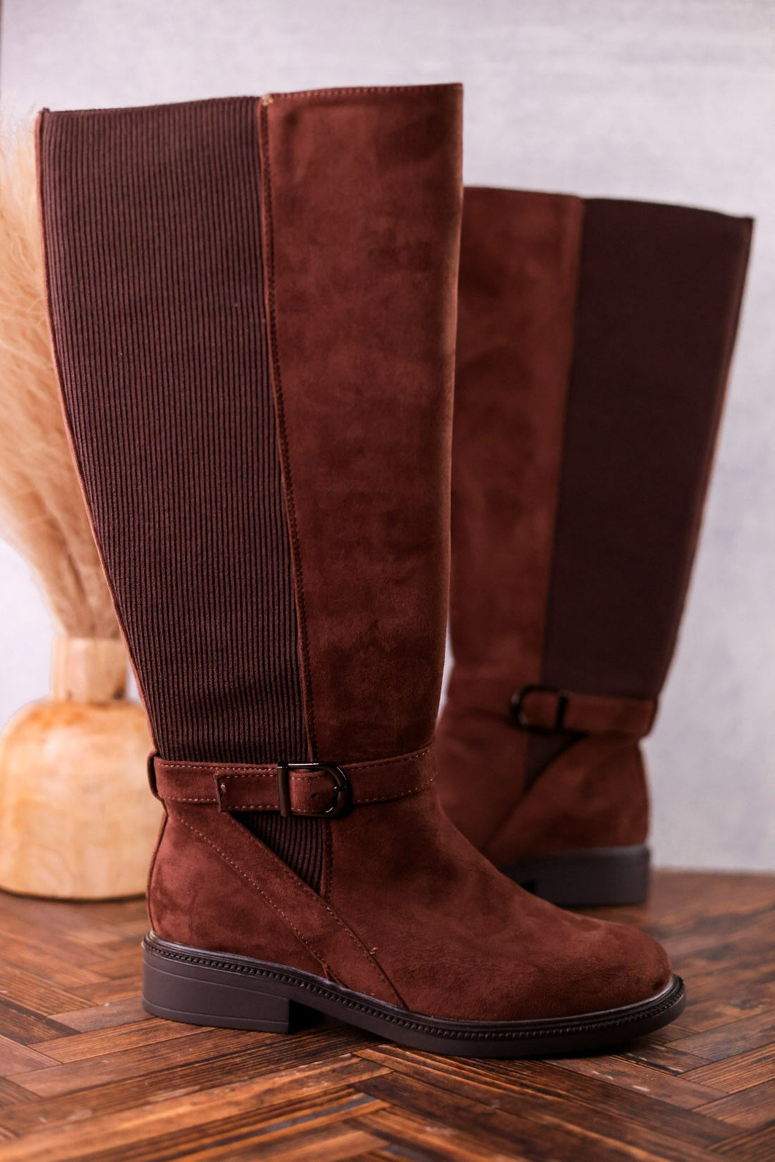 We Ride At Dawn Chocolate Brown Faux Suede Knee High Boots - Whiskey Skies - CORKYS FOOTWEAR