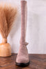 We Ride At Dawn Knee High Faux Suede Boots In Gray - Whiskey Skies - CORKYS FOOTWEAR