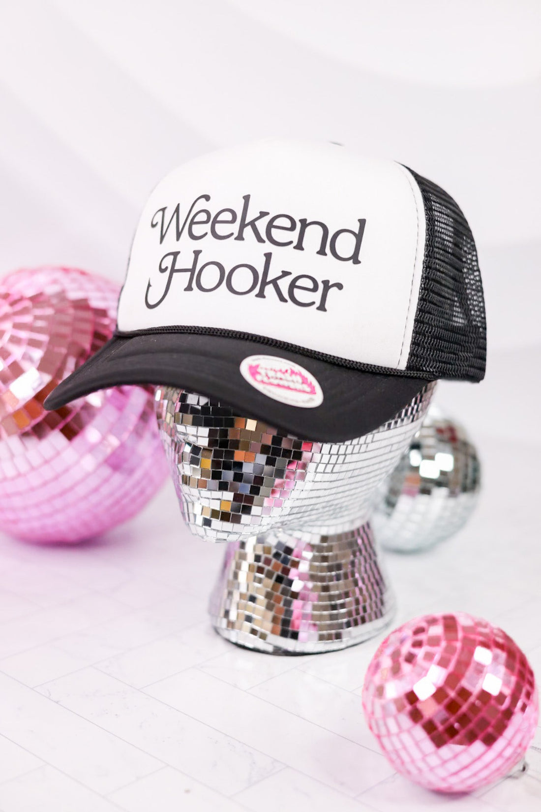 Weekend Hooker Trucker Hat - Whiskey Skies - TRASH FLOWERS TRUCKER HATS