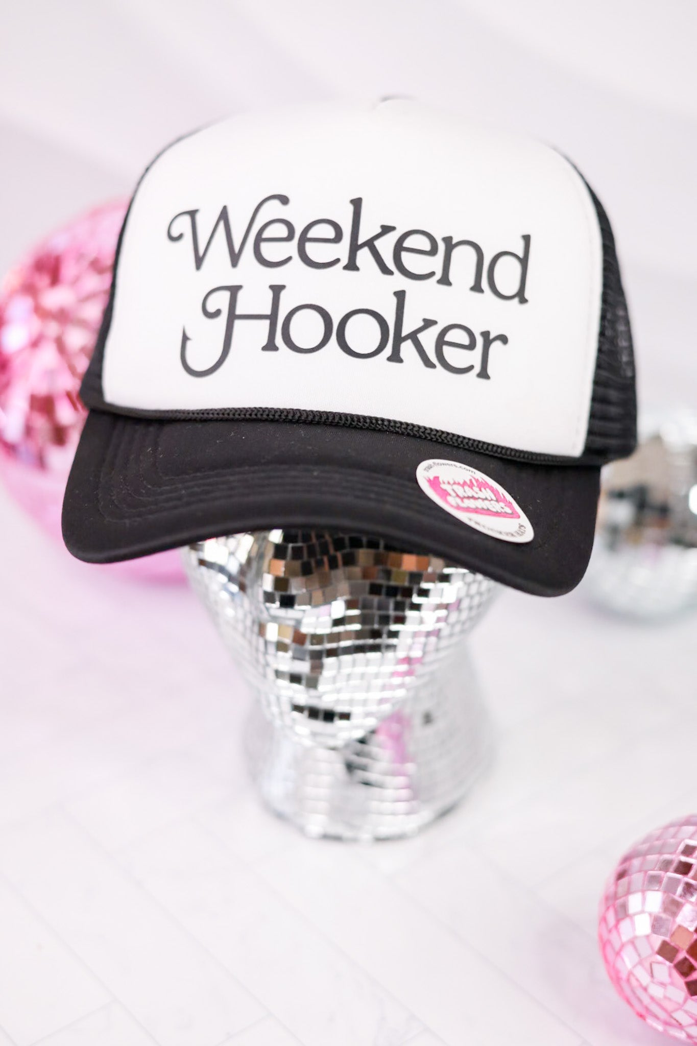 Weekend Hooker Trucker Hat - Whiskey Skies - TRASH FLOWERS TRUCKER HATS