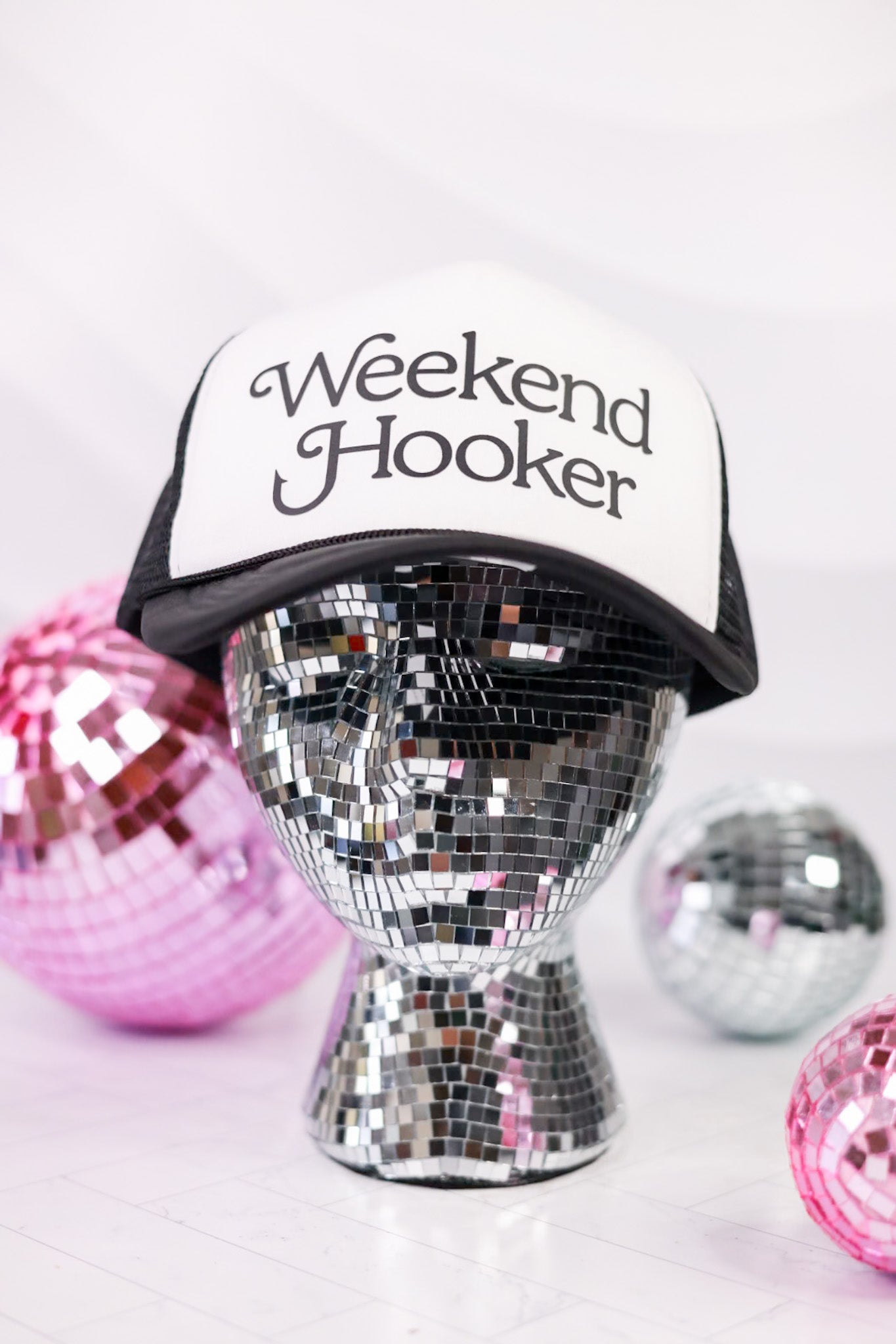 Weekend Hooker Trucker Hat - Whiskey Skies - TRASH FLOWERS TRUCKER HATS