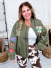 West Coast Rodeo Embroidered Bomber Jacket - Whiskey Skies - DAVI & DANI