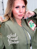 West Coast Rodeo Embroidered Bomber Jacket - Whiskey Skies - DAVI & DANI