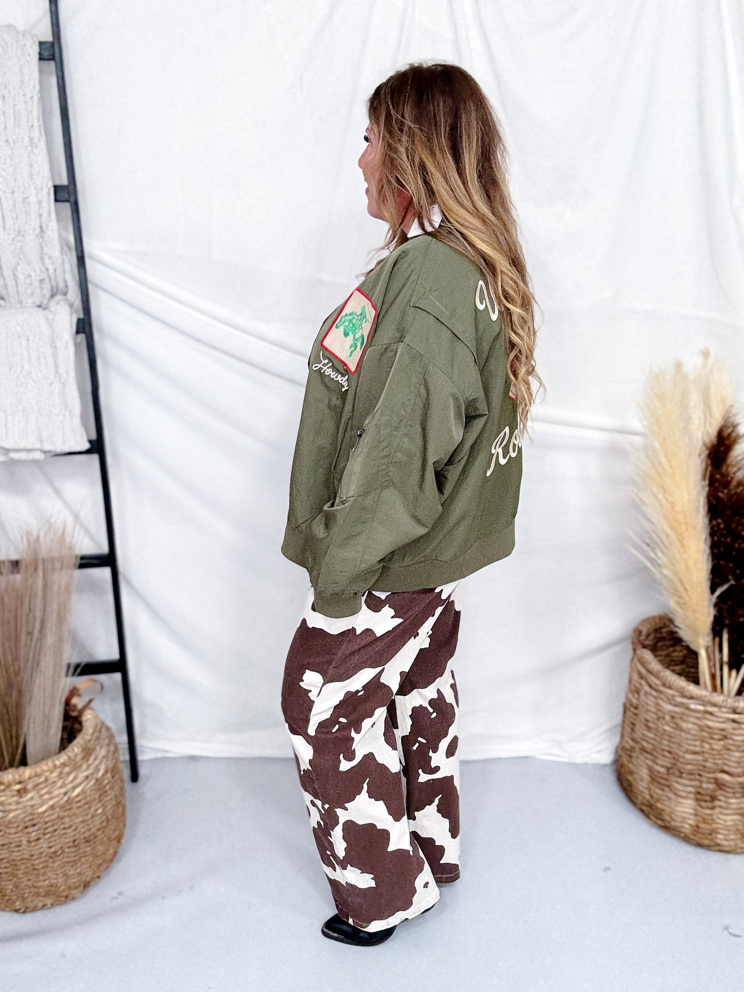 West Coast Rodeo Embroidered Bomber Jacket - Whiskey Skies - DAVI & DANI