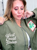 West Coast Rodeo Embroidered Bomber Jacket - Whiskey Skies - DAVI & DANI