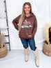 Western Bullrider Hoodie In Chocolate Brown - Whiskey Skies - 2 FLY CO.