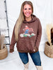Western Bullrider Hoodie In Chocolate Brown - Whiskey Skies - 2 FLY CO.