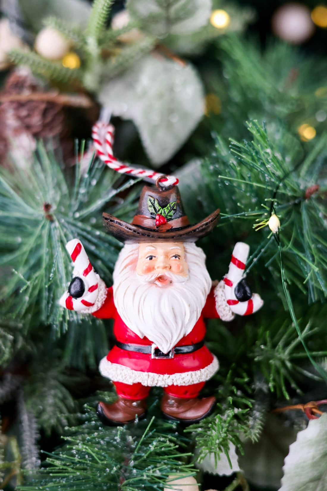 Western Christmas Santa & Frosty Resin Ornaments (2 Styles) - Whiskey Skies - GERSON COMPANIES