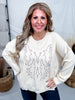Western Embroidered Knit Sweatshirt - Whiskey Skies - POLAGRAM + BAEVELY