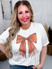 Western Fringe Bow Graphic Tee - Whiskey Skies - PAR.TEES BY PARTY ON!